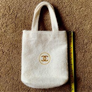 Chic White Chanel Tote Bag with Box NWOT